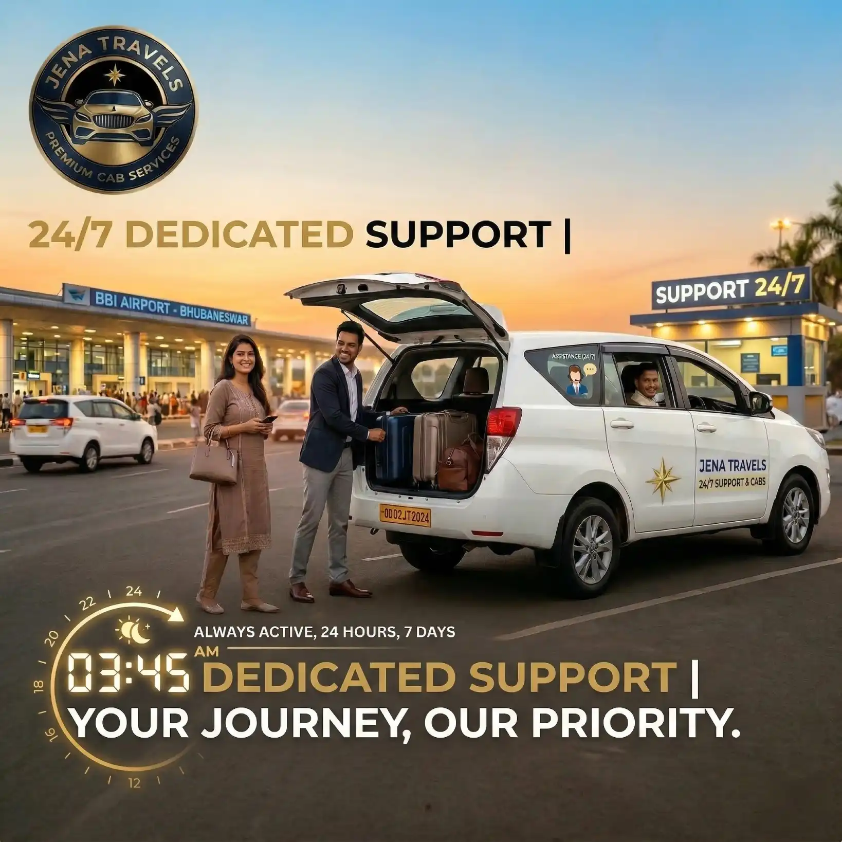 Friendly 24/7 travel assistance agent